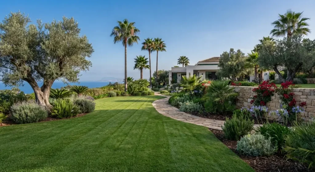 Jardinage malin dans un jardin entretenu à Tanger.