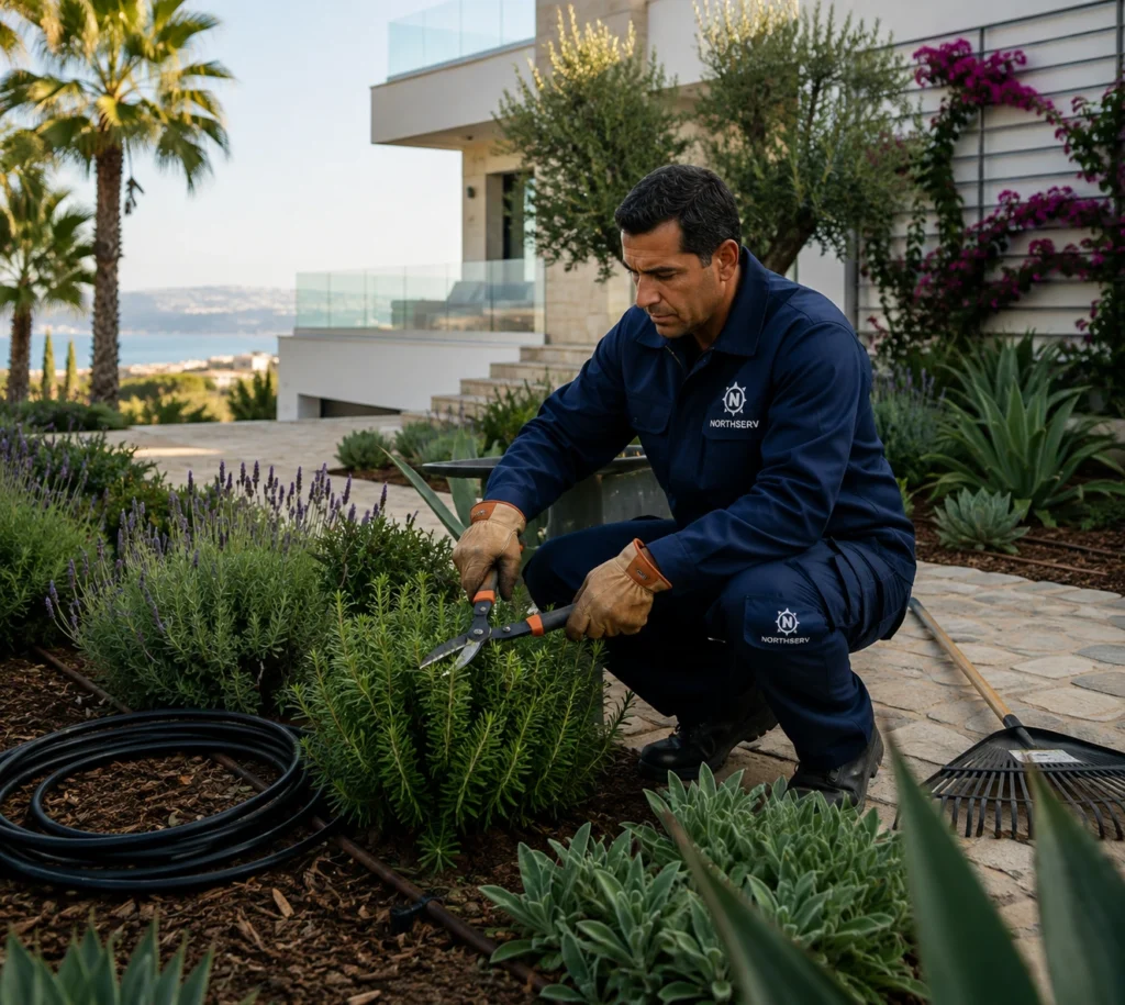 Entretien de jardinage moderne par Northserv à Tanger