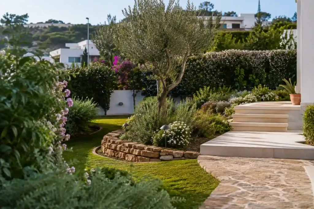 Professional Gardening in Tangier in a Mediterranean residential garden