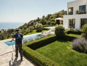 Jardinage moderne à Tanger avec piscine et aménagement paysager