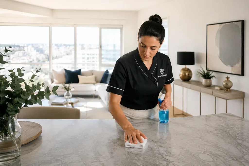 Nettoyage d’un appartement moderne à Tanger par une professionnelle