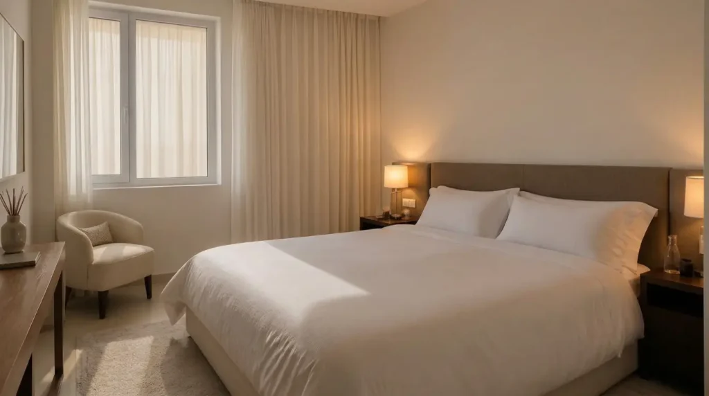 Nettoyage matelas et entretien d'une chambre à Tanger.